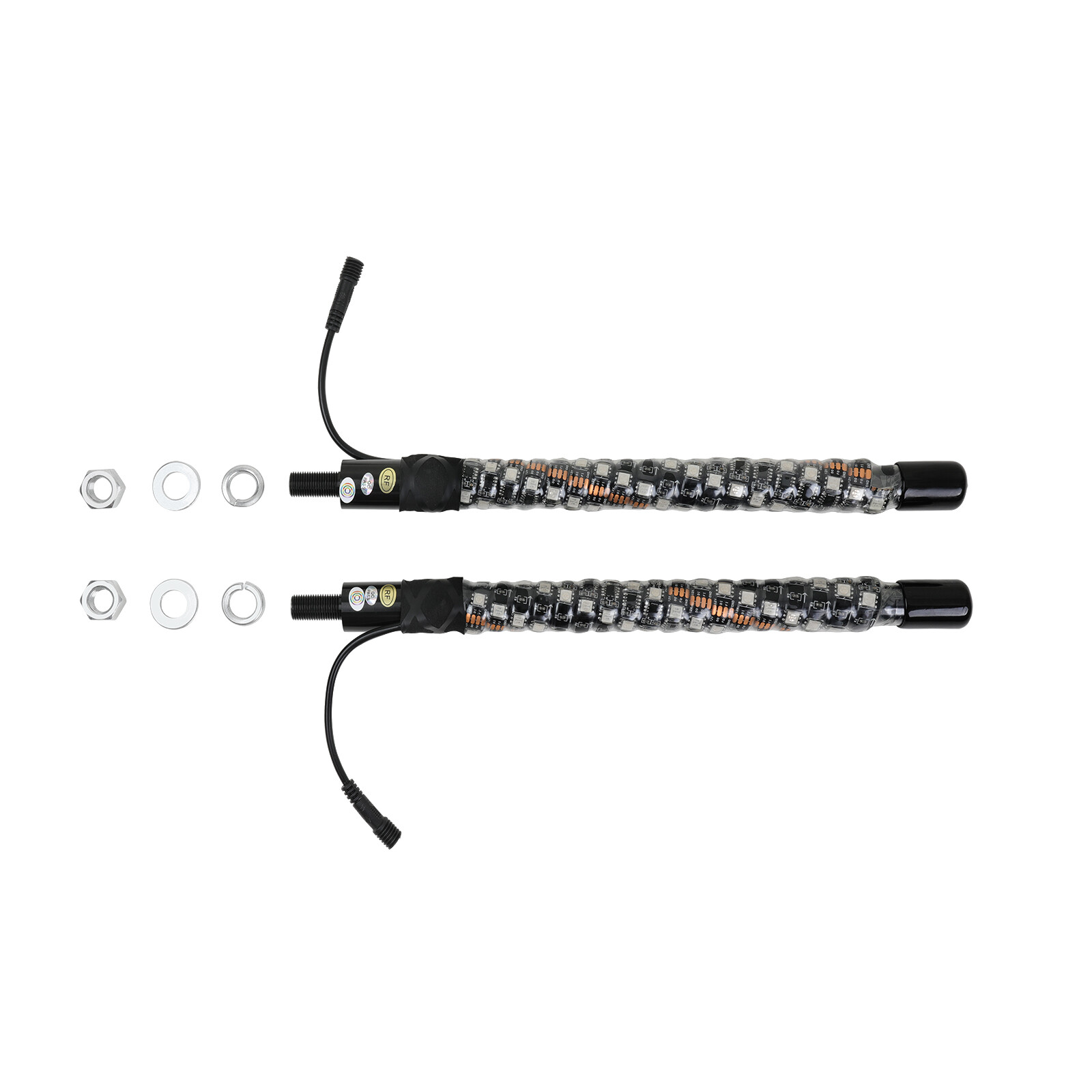 For Can-am Outlander 570 XMR X3 2PCS 1FT LED Whip Lights RGB Chasing Antenna