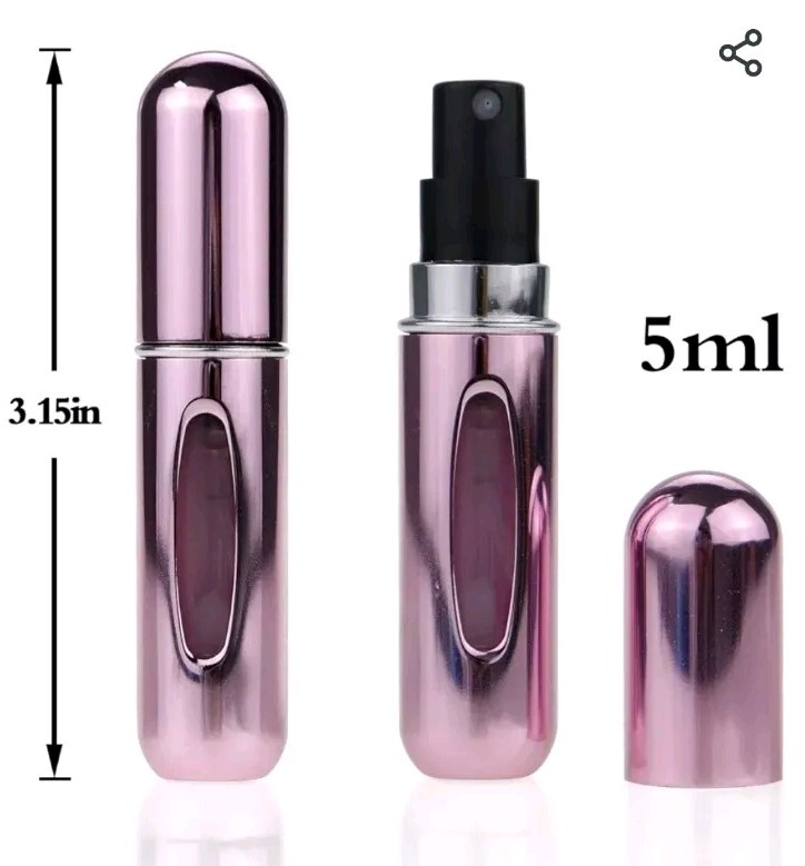 Portable Mini Refillable Perfume Atomizer Bottle Spray, Scent Pump Case Clear