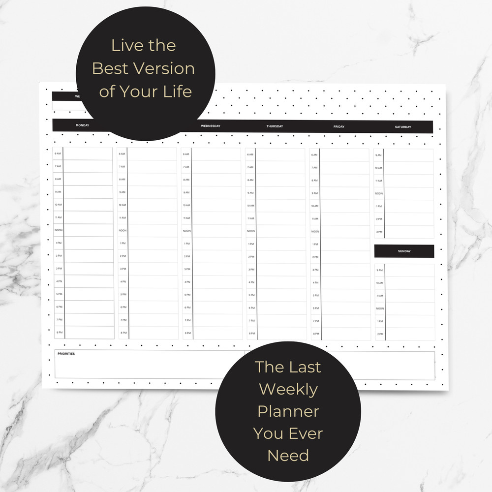 Hourly Planner Dots Background