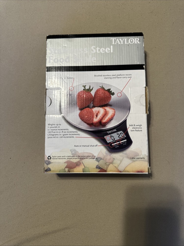 Taylor Slimline Digital Kitchen Scale-11 pound capacity