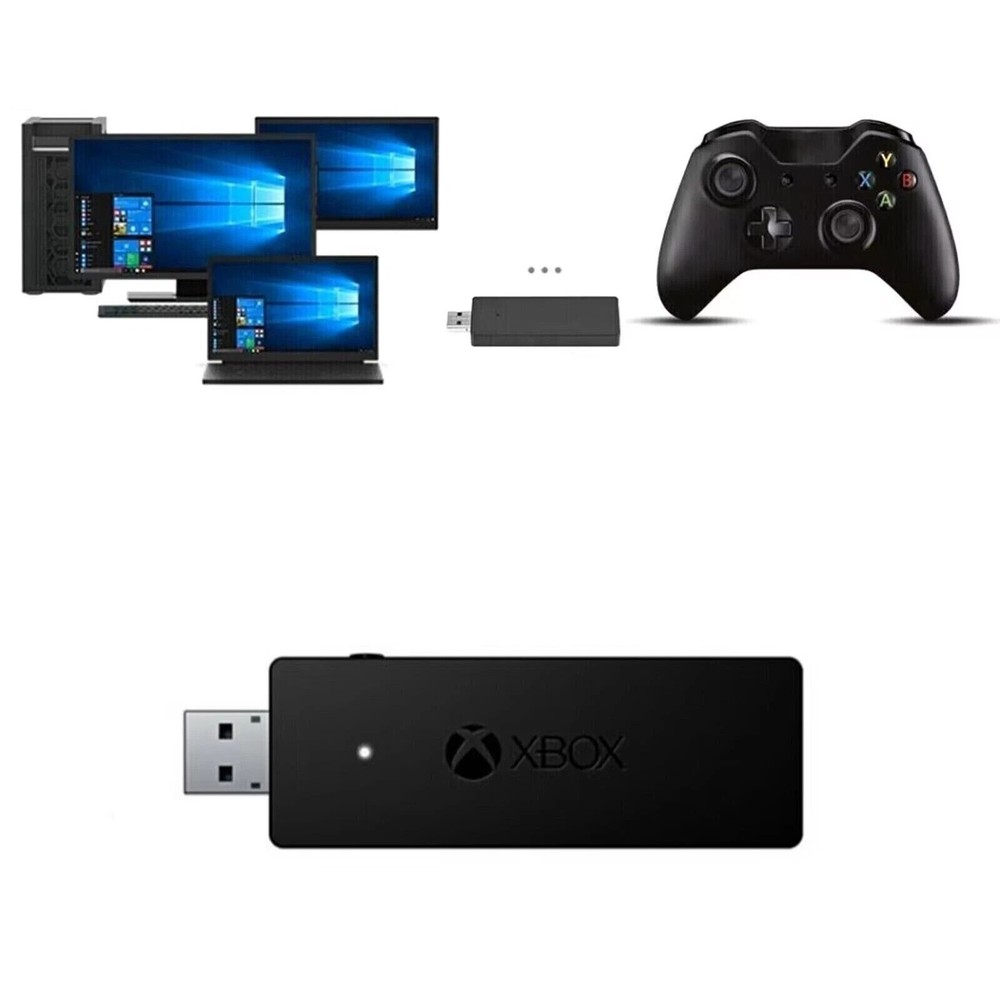 Official Wireless Xbox One Controller Adapter USB Receiver Microsoft Windows PC