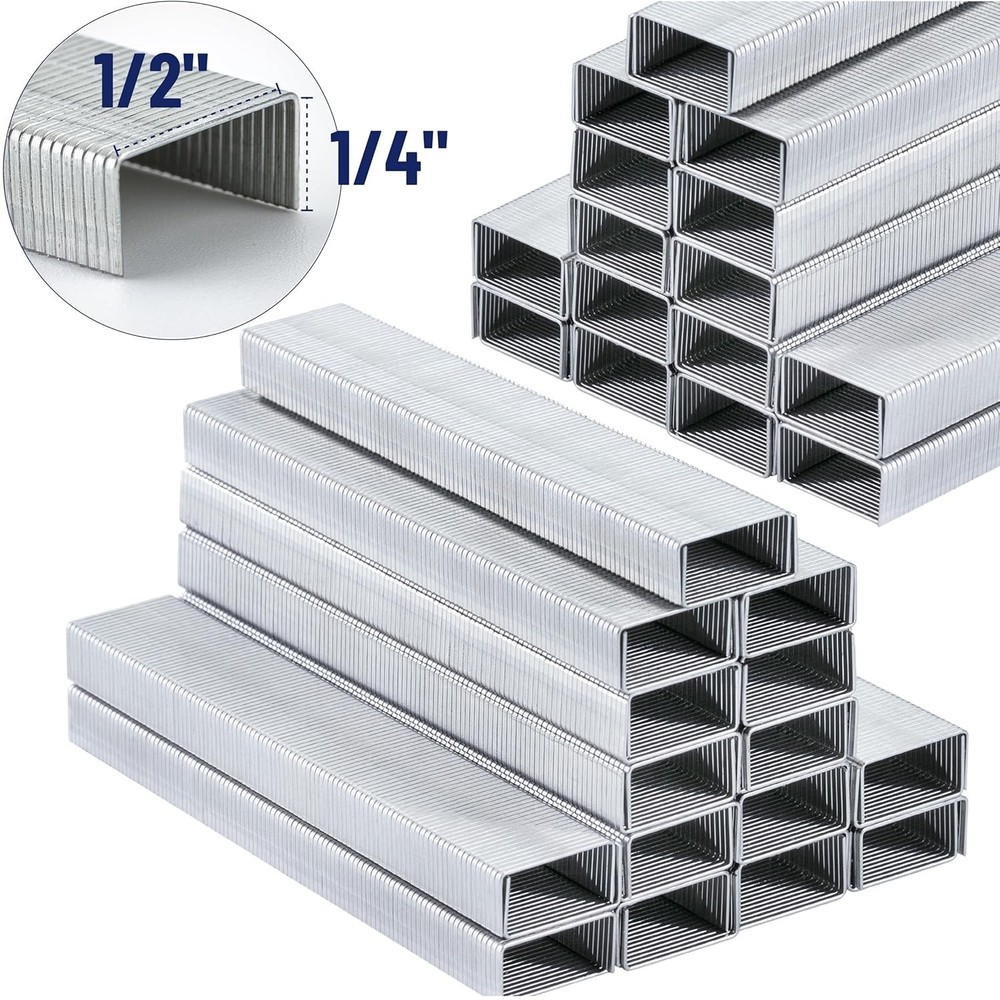 Convenient 3000 Staples, 1/4 Inch Size, Ensures Effortless Document Binding