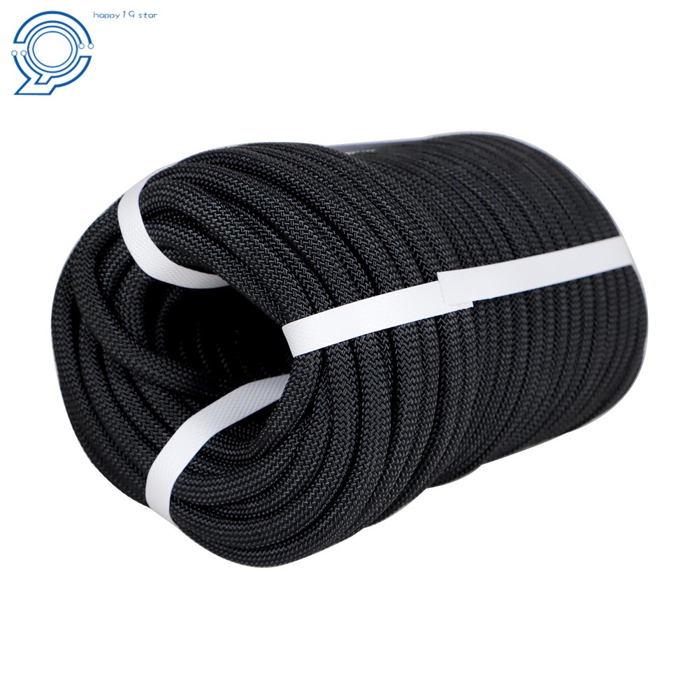 3520Lbs 3/8" × 100' Black High Strong Pulling Braided Polyest Rope Rope