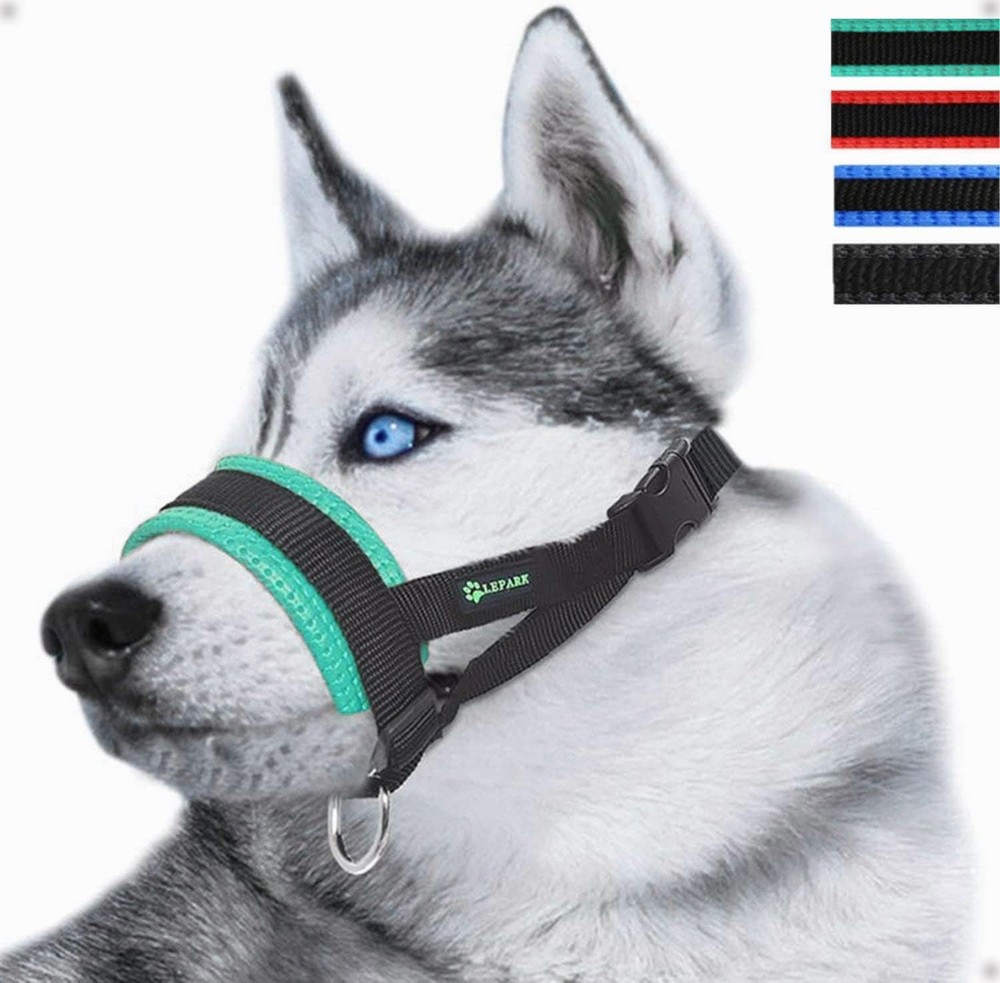Nylon Dog Muzzle Small,Medium,Large Dogs Prevent from Biting,Barking &