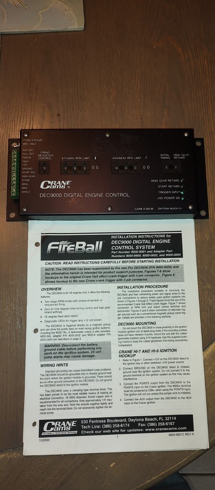 REDUCED - Crane Cams Fireball DEC 9000 Digital Engine Control System