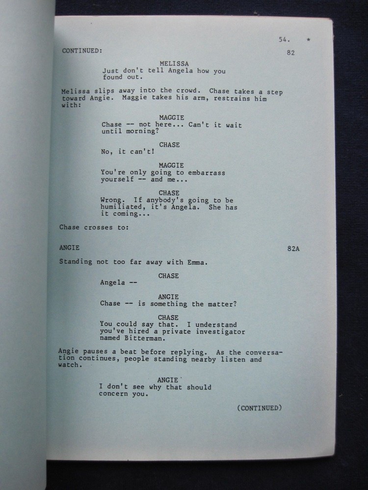 ORIGINAL TV Script FALCON CREST Love Honor & Obey BRADFORD DILLMAN'S Copy &Notes