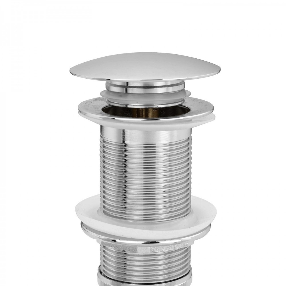 Chrome Pop-up Drain without Overflow w/Mounting Ring Renovators Supply
