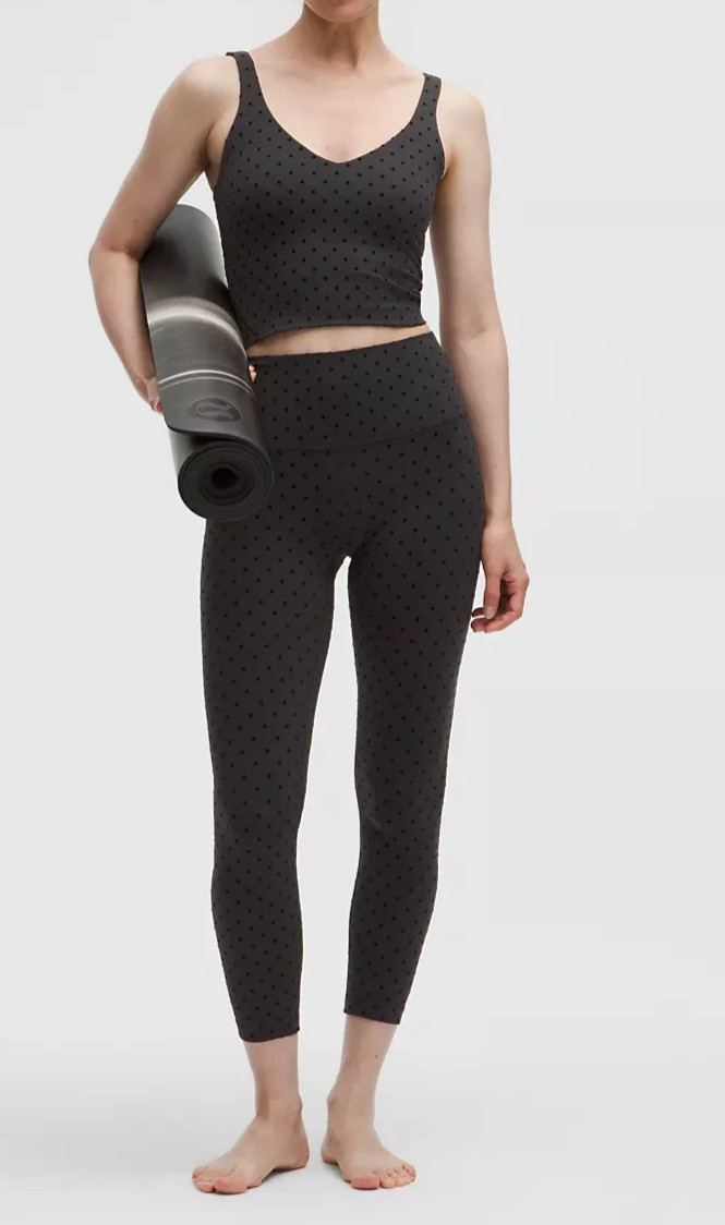 LULULEMON ALIGN TANK TOP~POLKA DOT FLOCKED BLACK~ 2 4 6 8 10 12 14~NWT