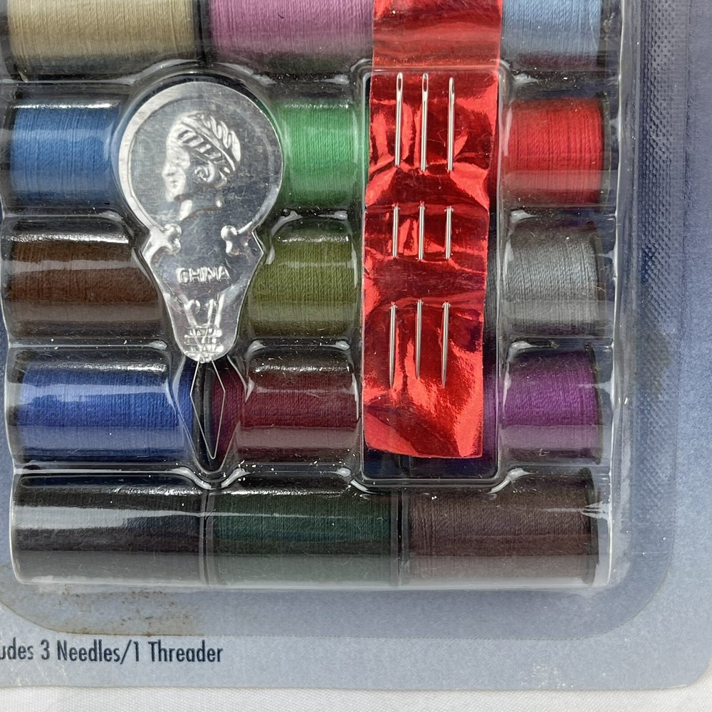 Coats & Clark Spun Polyester Thread 24 Spools 10 Yards Each Light & Dark Shades