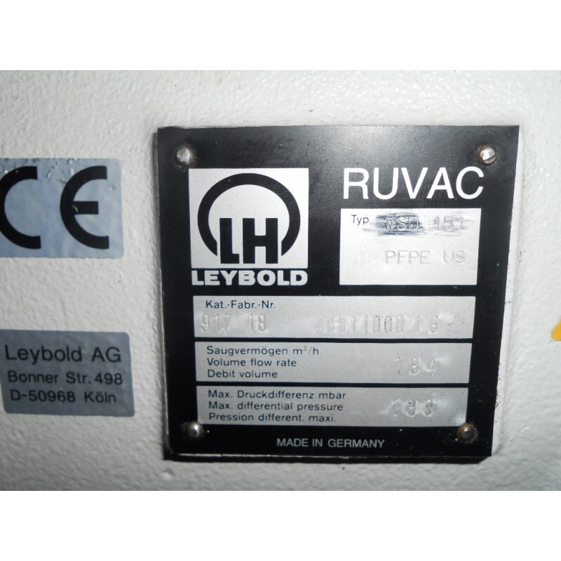 ROOTS VACUUM PUMP LEYBOLD WSU 151