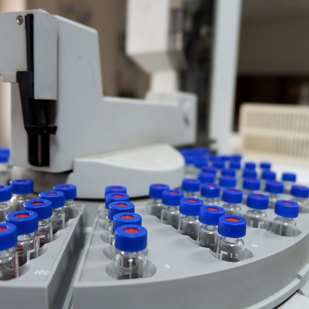 2ml Self-Sampler Vial, 500pcs HPLC/GC Patch Red PTFE & White Silicone Sets