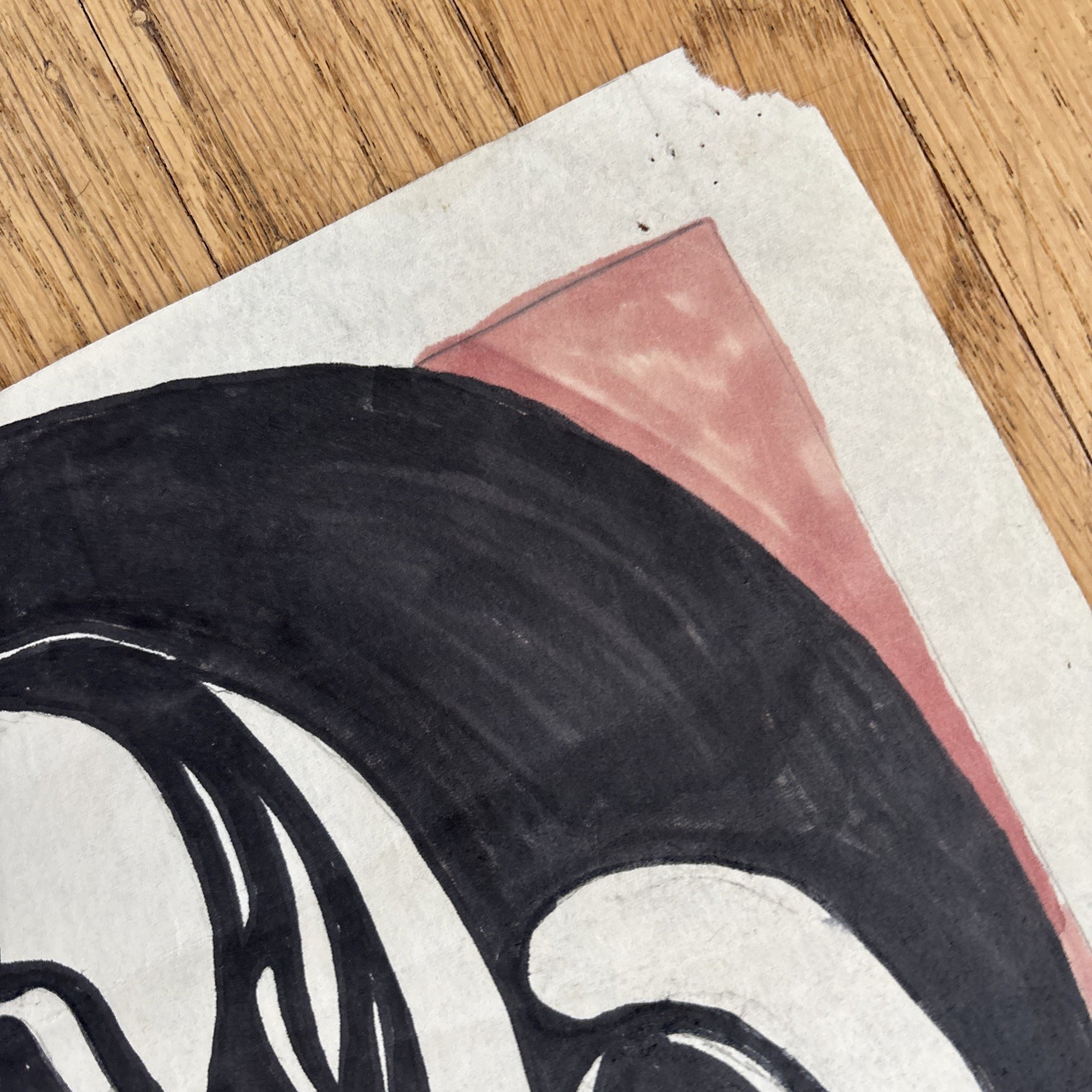 Fillmore Poster B. G. 57 Sketch Ink Hand Colored Art