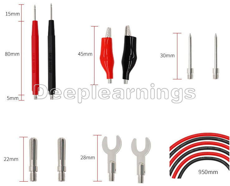 1set Multifunction Digital Multimeter Probe Test Lead Cable Alligator Clip