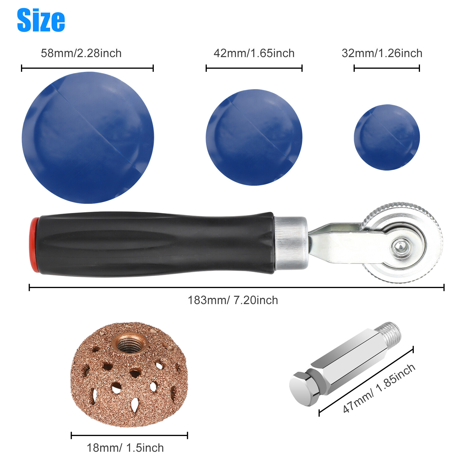 62Pcs Tire Repair Patches Kit Flat Punctures for Car Truck Motorcycle Plug Patch