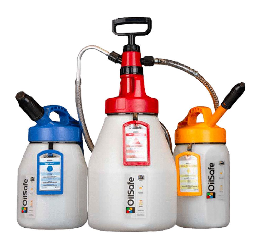OilSafe® | SAMPLE BUNDLE – Fluid & Oil Transfer Container Starter Kit