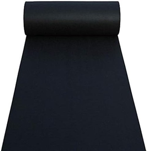 Wedding Aisle Runner Carpet Rug Black 24 Inch x 15 Feet Indoor Outdoor