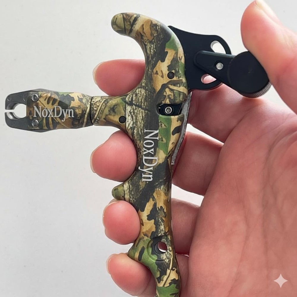 Archery Bow Release for Compound Bow, 4-Finger Adjustable Sensitivity Thumb R...