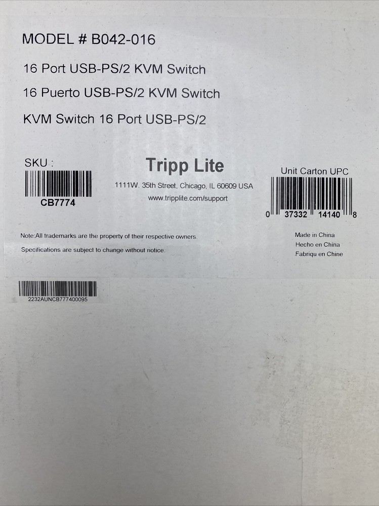 D-Link KVM-450 16 Port KVM Switch PS/2 Stackable NOS