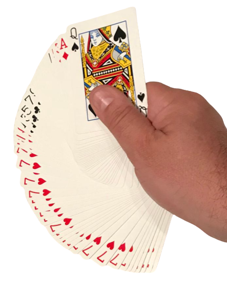 BLUE FORCE DECK 50 50 Magic Trick Find A Playing Card Close Up Half Forcing Gaff