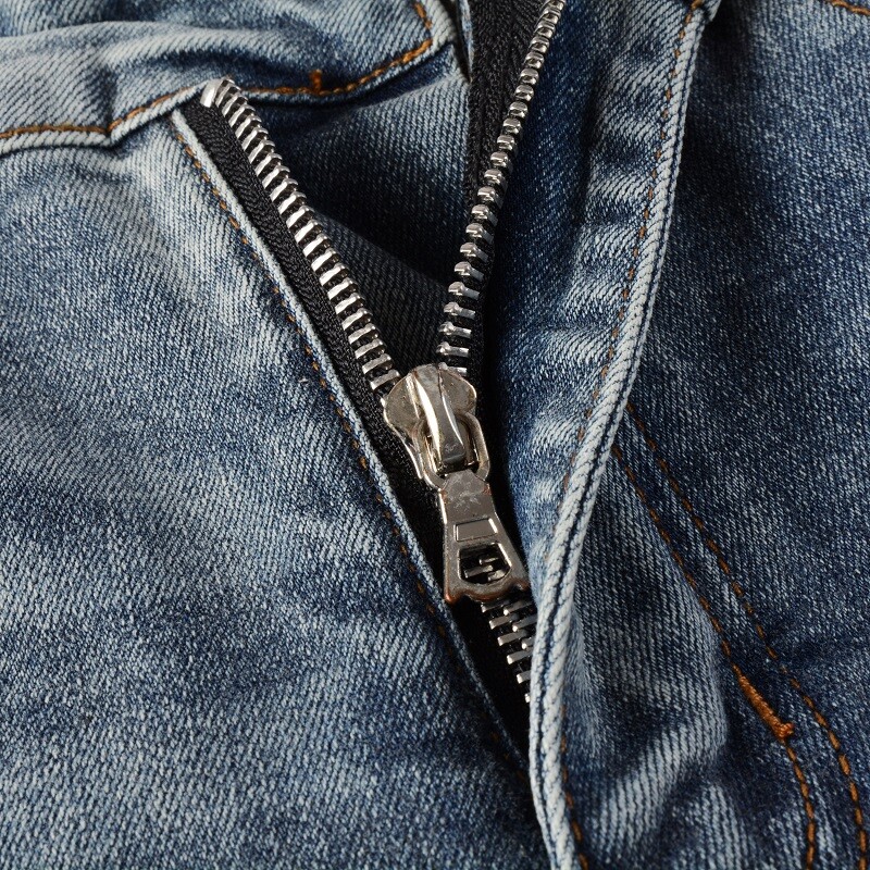 Men's Skinny Fit Stretch Denim Jeans, PU Patches, Distressed Rips & Wash Effect