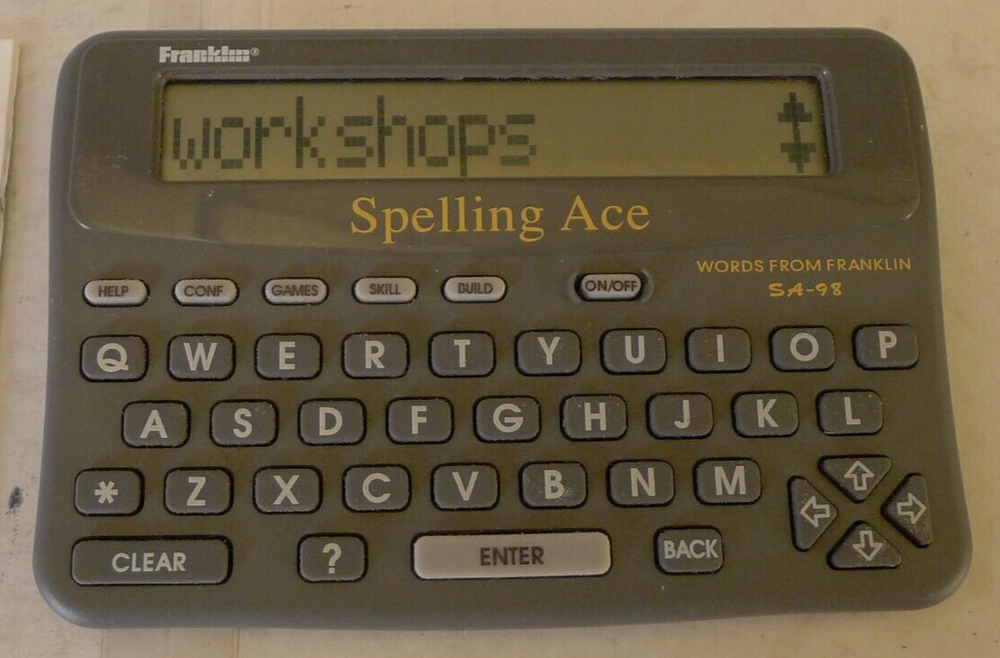 Franklin Electronic Spelling Ace SA-98 with User's Guide - TESTED