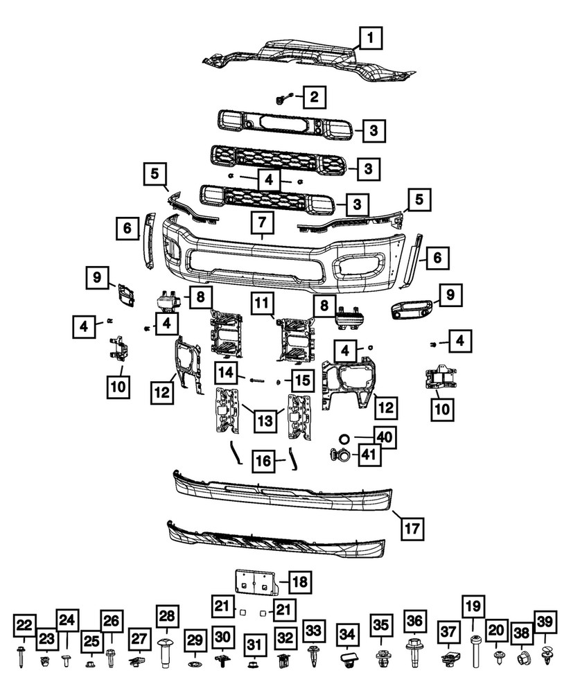Genuine Mopar Bumper Bracket Kit 68719323AA