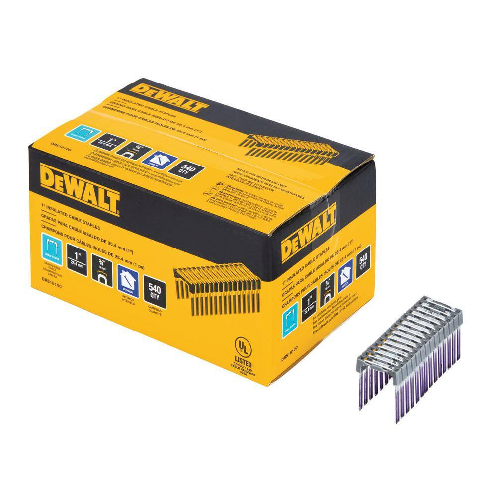 1 In. Insulated Electrical Staples 4 Boxes (540 per Box)