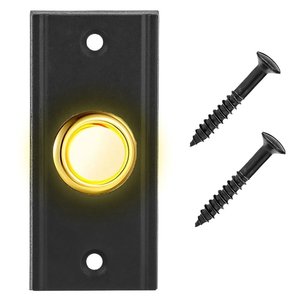 Sturdy Metal LED Doorbell Button Rectangular Shape Energy Efficient Lighting