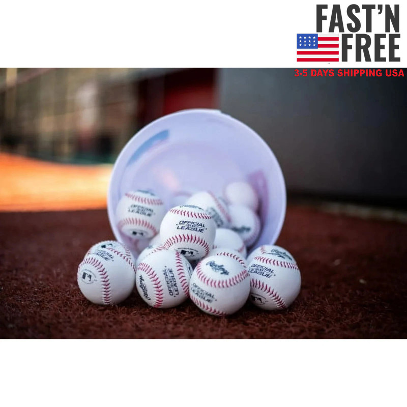 (24 Pack) Rawlings Bucket of Official League Recreational Grade OLB3 Baseballs