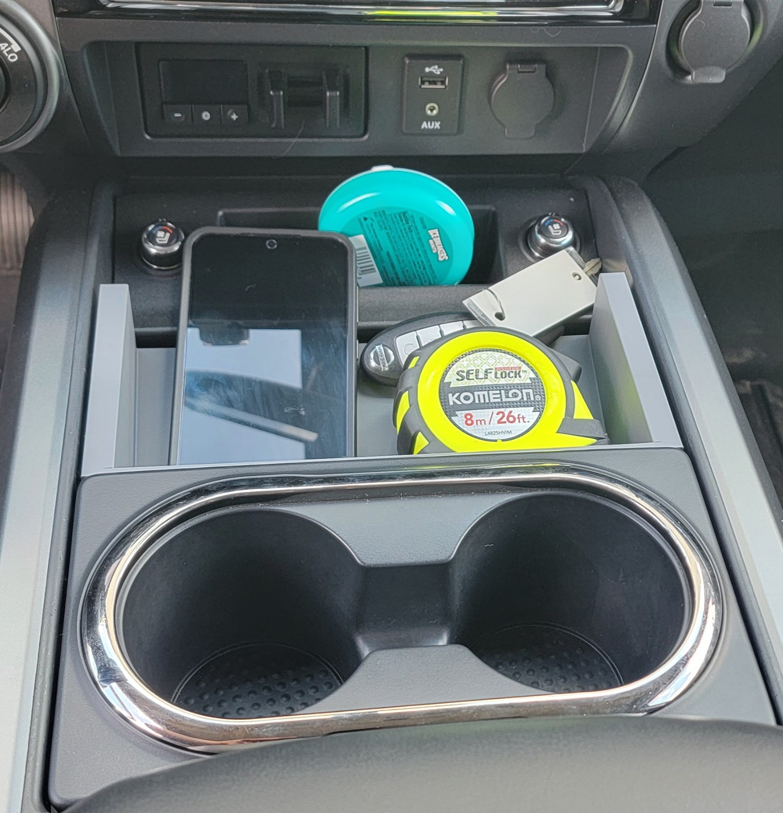 2016-2024 Nissan Titan Front Center Console Storage | Cell Phone Holder