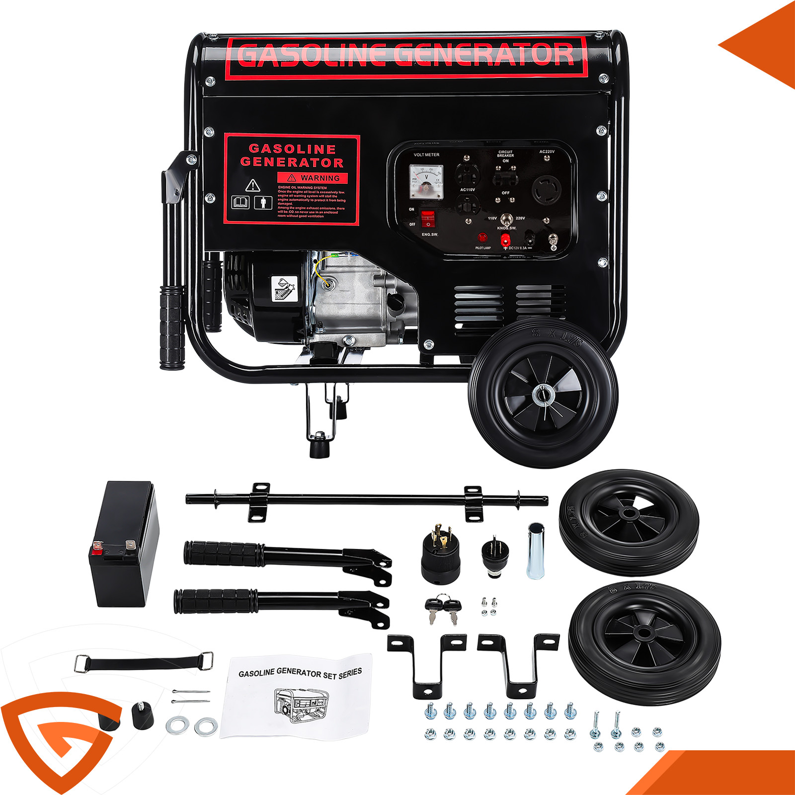 3000W Portable Inverter Generator Gas Powered Quiet For Home Backup Construction