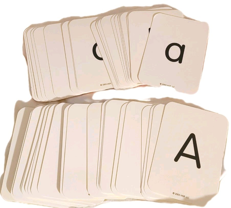 Upper & Lowercase Alphabet Flash Cards Learning Reading Phonics Set