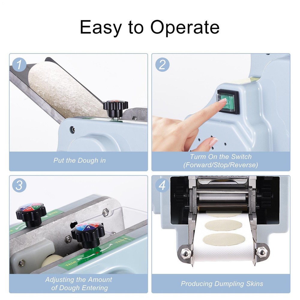 Electric Dumpling Skin Machine Dumpling Wrapper Maker 60 Pieces/Min 110V