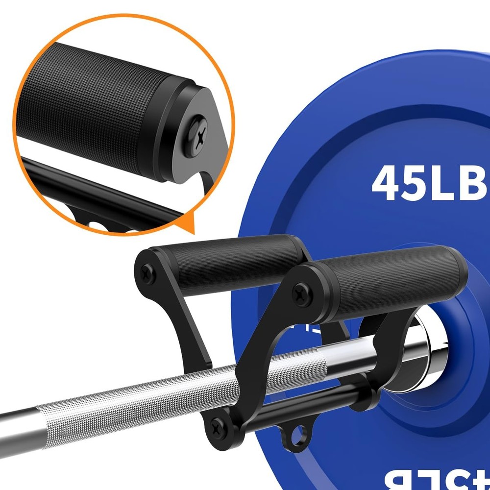 V Bar T-Bar Row Landmine Handle Attachment for Barbell Bars, Solid Mine Double D