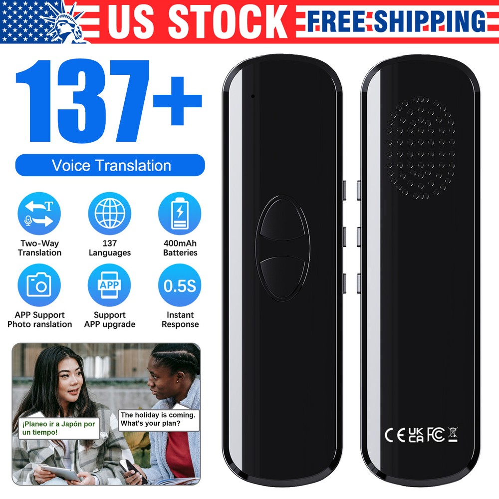 Smart Translator Device Real Time Interpreter Voice Language Translator Portable