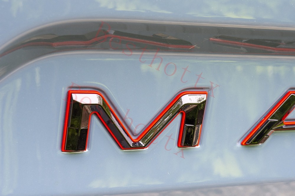 Black with Red 3D Domed Plastic Letters for Ford Maverick 2022+ Tailgate 
