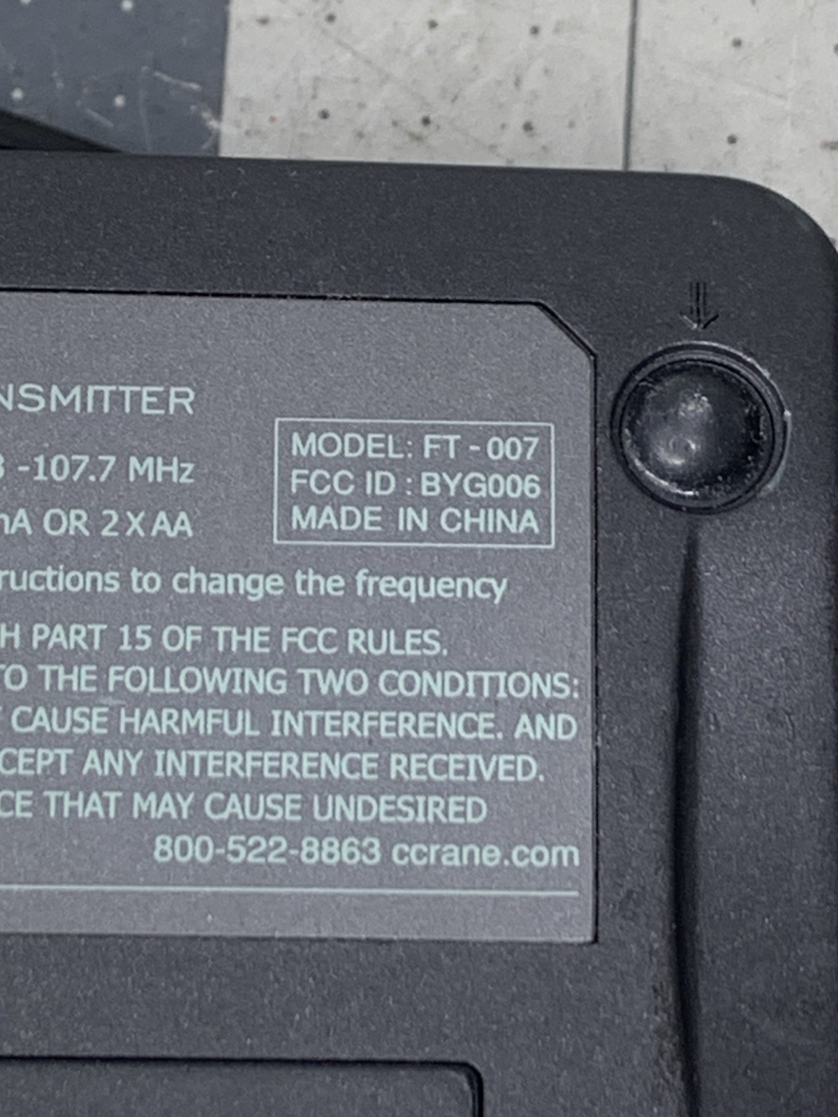 C.Crane FM Transmitter FT-007 FM Transmitter (M1)