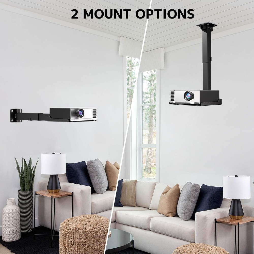 Adjustable Projector Ceiling Mount,Universal Projector Shelf for Ceiling and ...