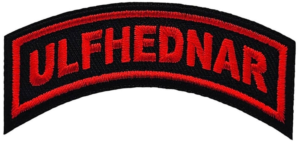 Ulfhednar Odin Viking Rocker Tab Embroidered Patch | 2PC Hook Back 2.75"x1"