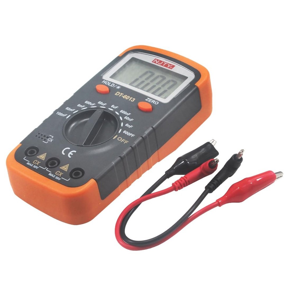 DT6013 Digital Capacitor Meter, 6000 Counts Capacitance Tester Large Mutil