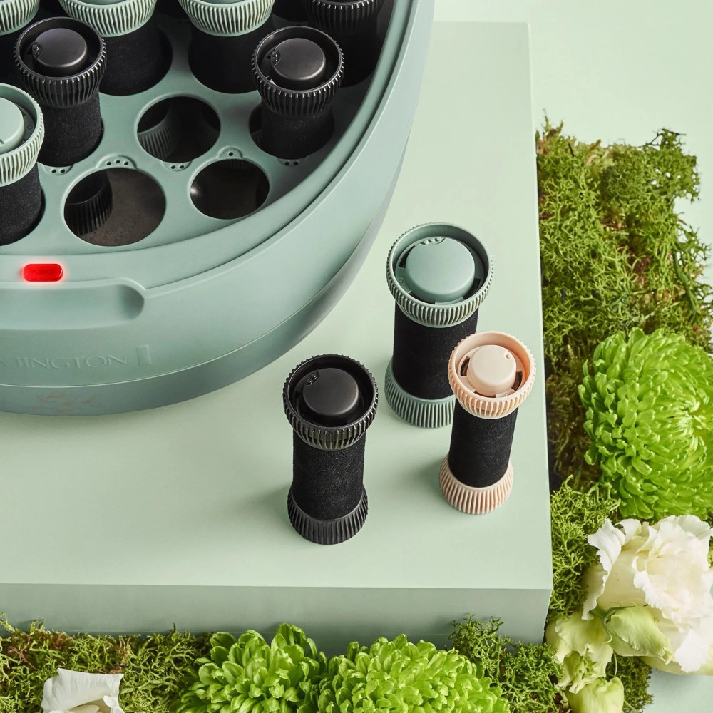 Remington Hair Setter, Ceramic, Ionic Conditioning, with 20 Rollers, Green