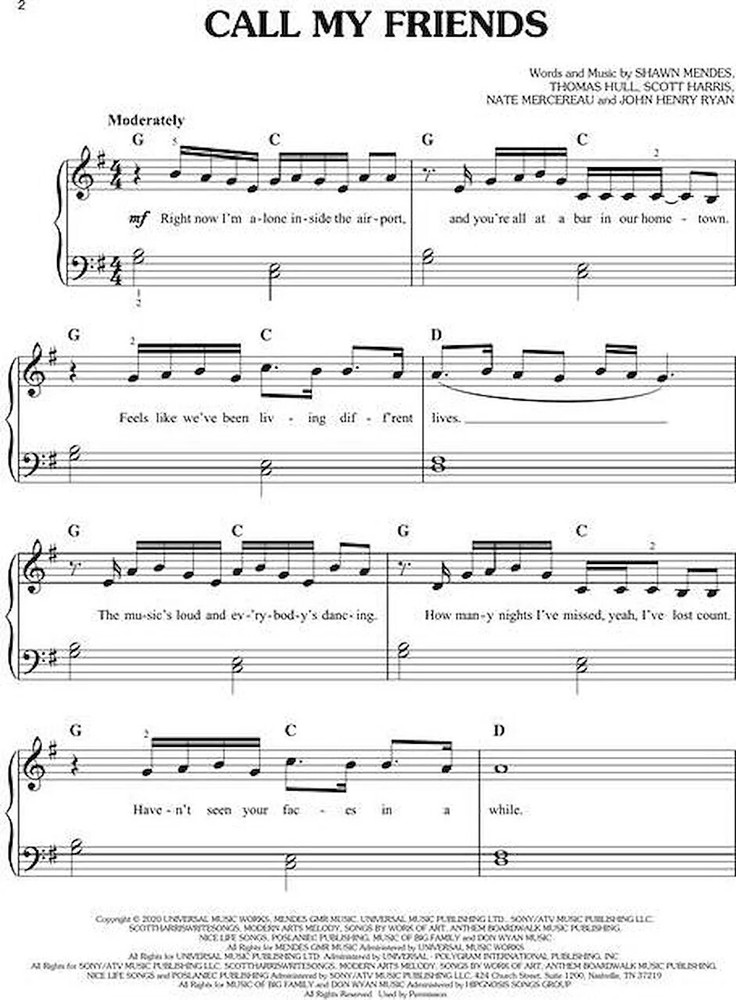 Shawn Mendes - Easy Piano Collection