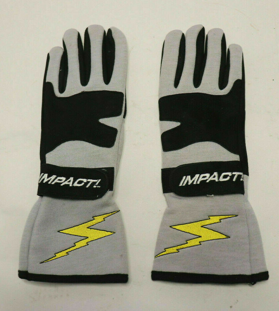 IMPACT RACE GLOVES G4 Nomex Double Layer Titanium SFI 3.3/5 Racing M Medium  NEW