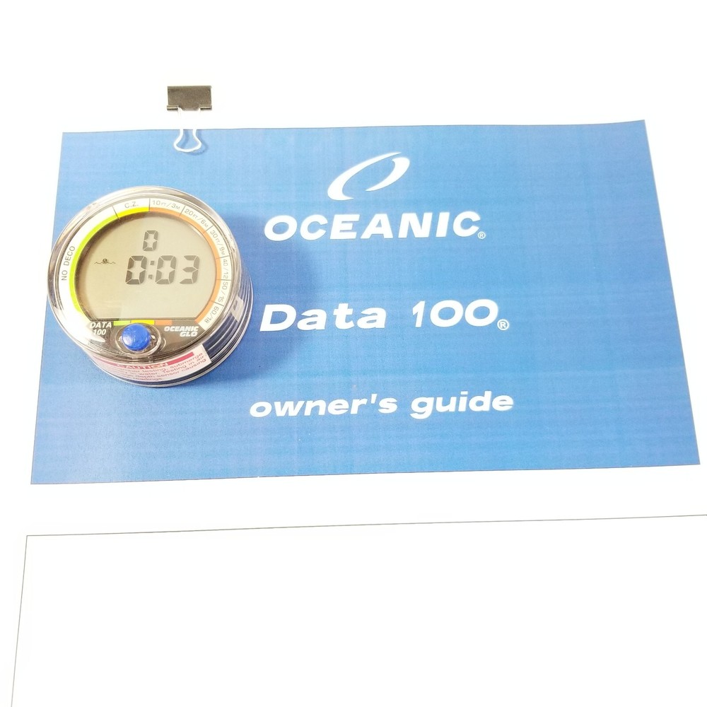 Oceanic Data 100 Puck Scuba Dive Computer + Manual EXCELLENT!! #4557