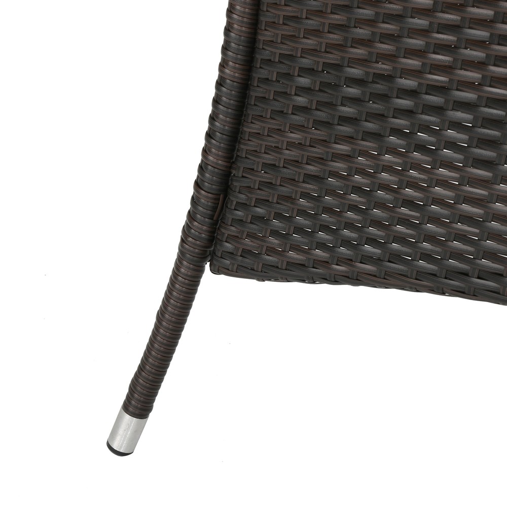 Modern Rectangular Wicker Dining Table for Outdoor Patio