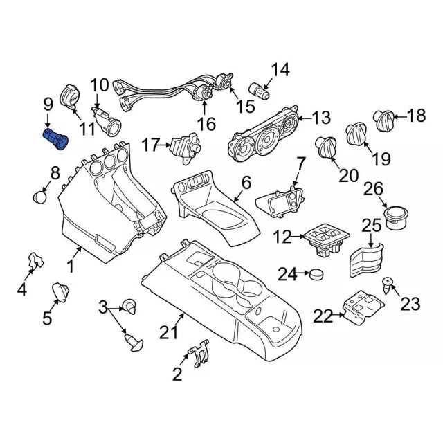 Genuine Ford Socket 9T1Z-15055-A
