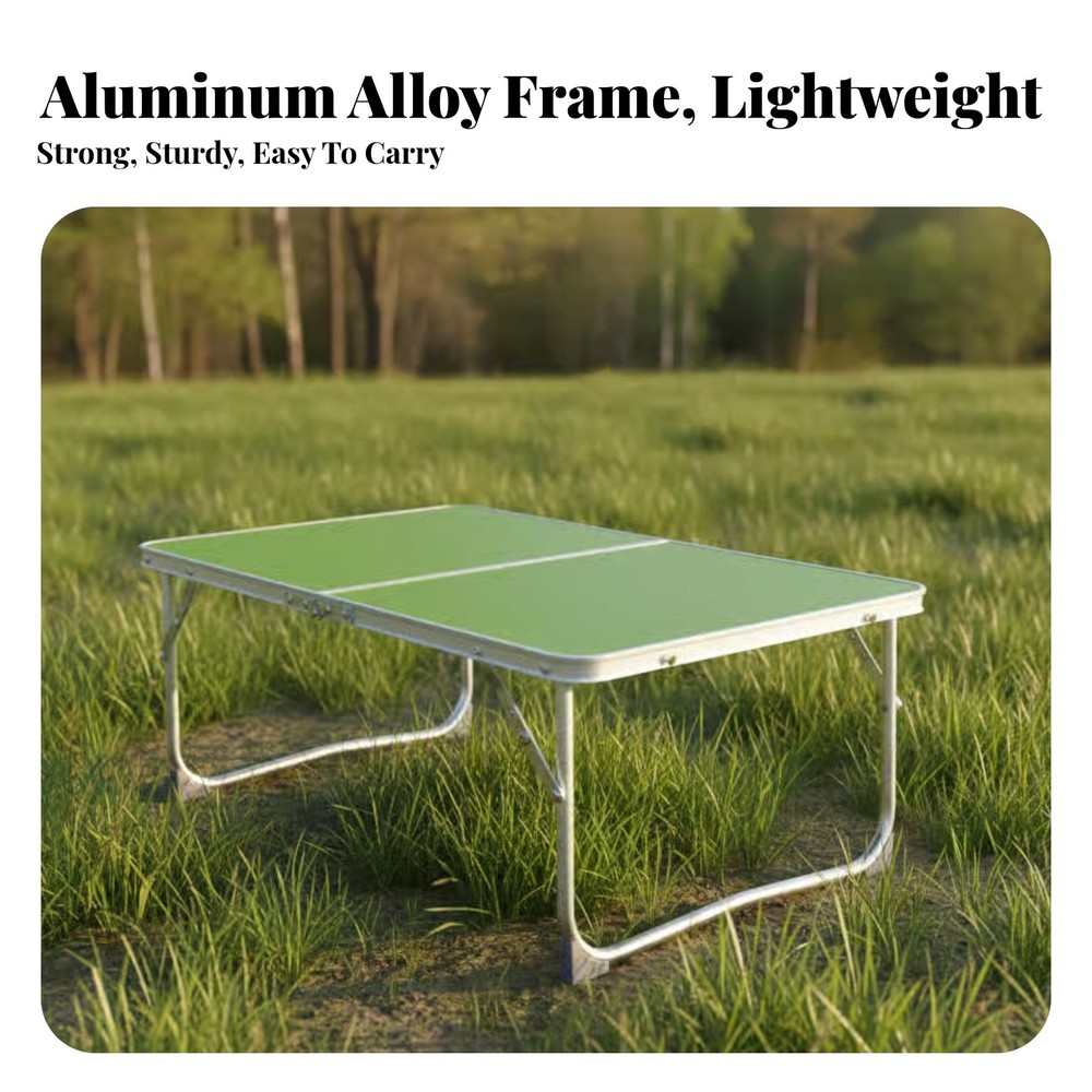Portable Folding Camping Table Green