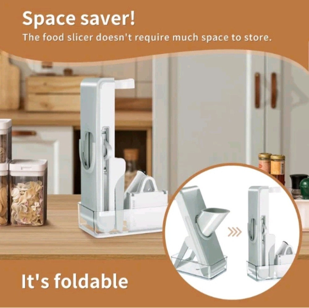 Adjustable Stainless Steel Vegetable Slicer & Chopper – Multifunctional Safe Dic