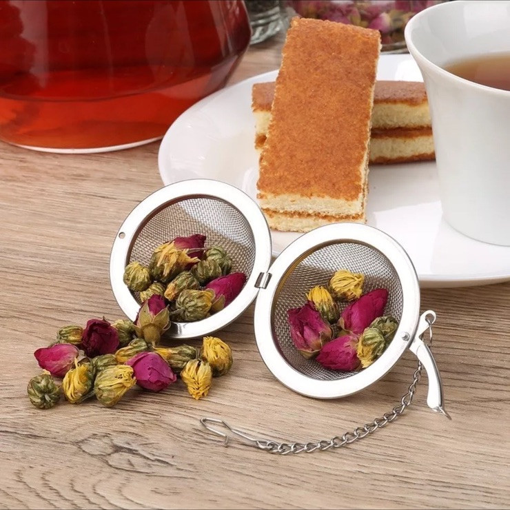 2 Pack- Stainless Herb Infuser Ball -(Extra Fine Mesh) Secure Locking