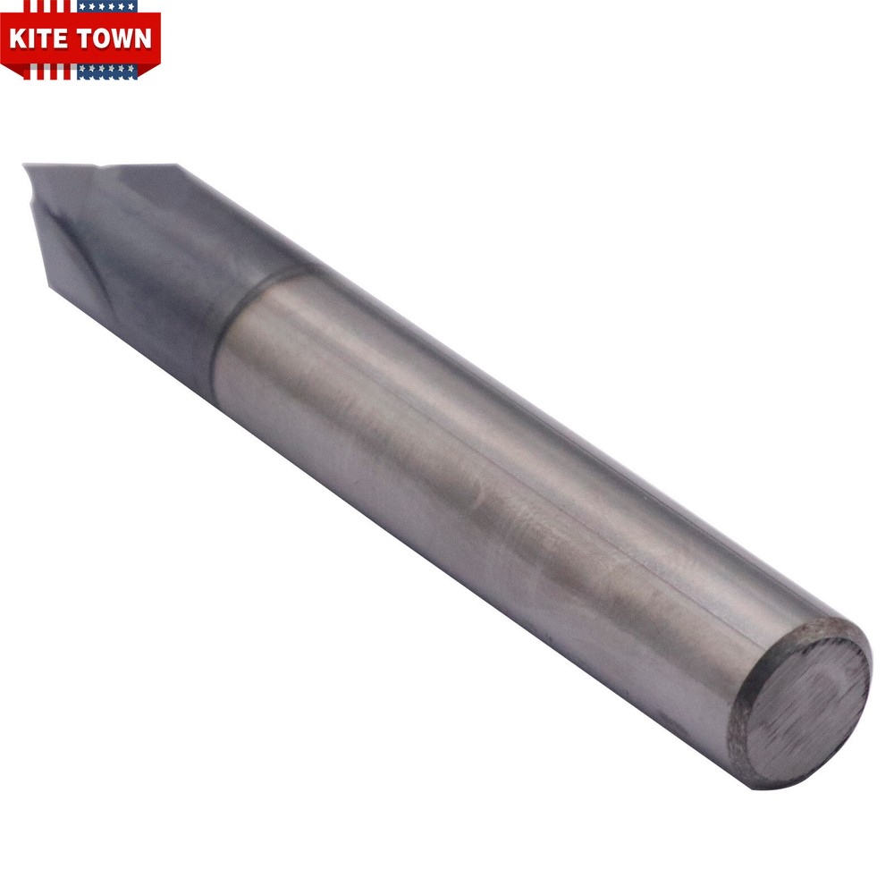 3/8" 4 Flute 60 Degree Solid Carbide Chamfer Mill - Single End - AlTiN Coated